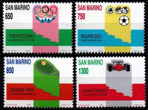 Poštovní známky San Marino 1989 Sport Mi# 1412-15 Kat 5€