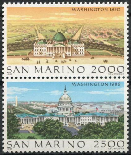 Poštovní známky San Marino 1989 Washington Mi# 1430-31 Kat 6€
