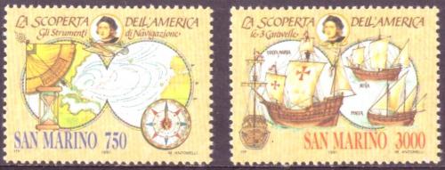 Poštovní známky San Marino 1991 Objevení Ameriky, 500. výroèí Mi# 1472-73 Kat 5€