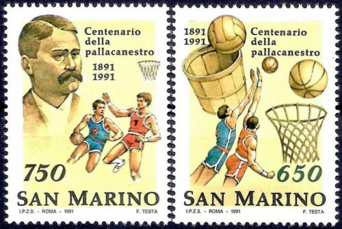 Poštovní známky San Marino 1991 Basketbal Mi# 1477-78