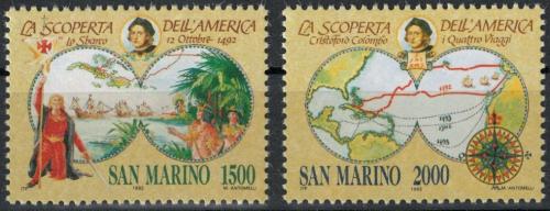 Poštovní známky San Marino 1992 Objevení Ameriky, 500. výroèí Mi# 1493-94 Kat 5€