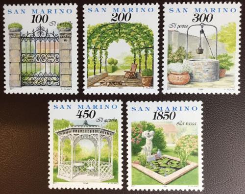 Poštovní známky San Marino 1994 Zahrady Mi# 1570-74