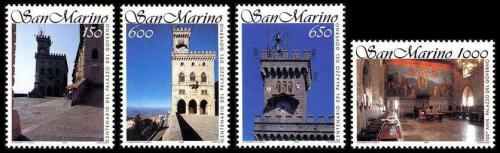 Poštovní známky San Marino 1994 Vládní budovy Mi# 1582-85