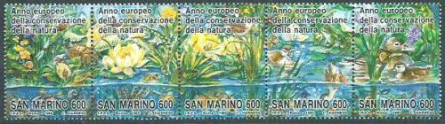 Poštovní známky San Marino 1995 Ochrana pøírody Mi# 1598-1602