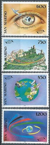 Poštovní známky San Marino 1995 Turistická organizace WTO, 20. výroèí Mi# 1611-14