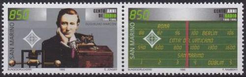 Poštovní známky San Marino 1995 Guglielmo Marconi, fyzik Mi# 1615-16