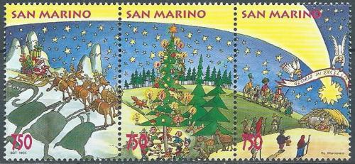 Poštovní známky San Marino 1995 Vánoce Mi# 1636-38