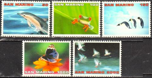 Poštovní známky San Marino 1996 Fauna Mi# 1645-49