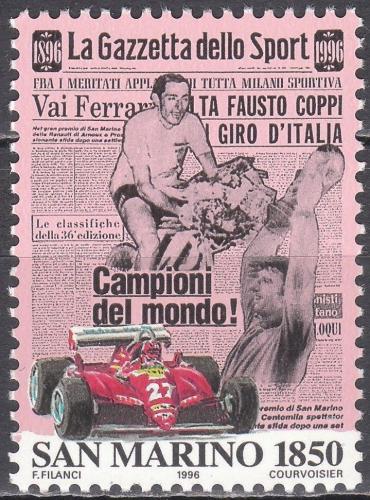 Poštovní známka San Marino 1996 Noviny La Gazzetta dello Sport, 100. výroèí Mi# 1675