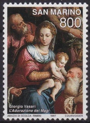 Poštovní známka San Marino 1997 Vánoce, umìní, Giorgio Vasari Mi# 1748