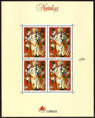Poštovní známky Portugalsko 1995 Vánoce Mi# Block 112 II Kat 9€