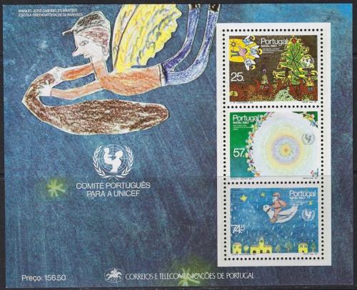 Poštovní známky Portugalsko 1987 Vánoce, dìtské kresby Mi# Block 56 Kat 6€