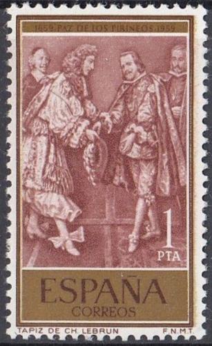 Poštovní známka Španìlsko 1959 Pyrenejský mír, 300. výroèí Mi# 1146