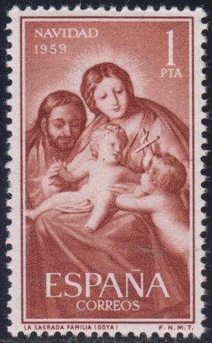 Poštovní známka Španìlsko 1959 Vánoce, umìní, Goya Mi# 1150