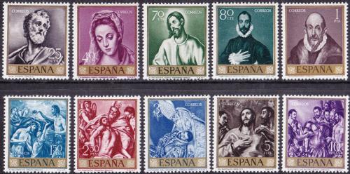 Poštovní známky Španìlsko 1961 Umìní, El Greco Mi# 1225-34 Kat 10€