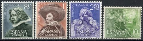 Poštovní známky Španìlsko 1961 Umìní, Velázquez Mi# 1235-38 Kat 16€
