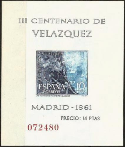 Poštovní známka Španìlsko 1961 Umìní, Velázquez Mi# Block 18 Kat 8€