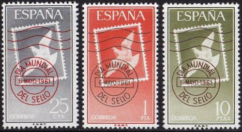Poštovní známky Španìlsko 1961 Svìtový den známek Mi# 1243-45