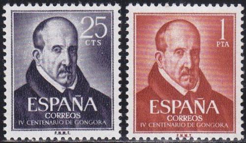 Poštovní známky Španìlsko 1961 Luis de Góngora y Argote, básník Mi# 1264-65