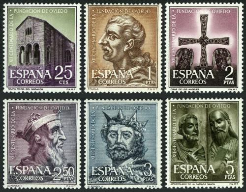 Poštovní známky Španìlsko 1961 Oviedo, 1200. výroèí Mi# 1289-94