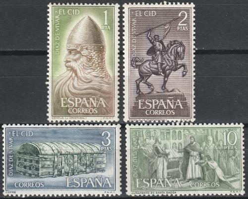 Poštovní známky Španìlsko 1962 El Cid Mi# 1334-37 Kat 8€