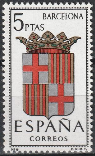 Potovn znmka panlsko 1962 Znak provincie Barcelona Mi# 1338