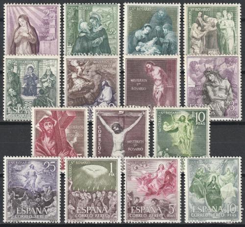 Poštovní známky Španìlsko 1962 Umìní, 15 zákonù rùžence Mi# 1355-69 Kat 12€