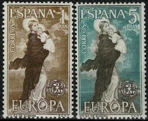 Poštovní známky Španìlsko 1963 Evropa CEPT Mi# 1411-12
