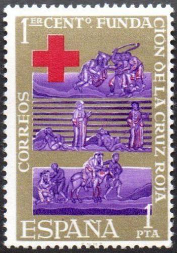 Poštovní známka Španìlsko 1963 Mezinárodní èervený køíž, 100. výroèí Mi# 1427