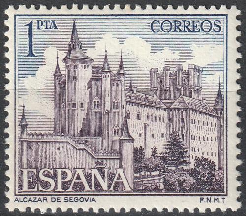 Poštovní známka Španìlsko 1964 Pevnost Alcázar de Segovia Mi# 1436