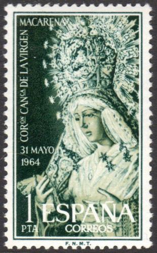 Poštovní známka Španìlsko 1964 Panna Marie z Macarena Mi# 1480