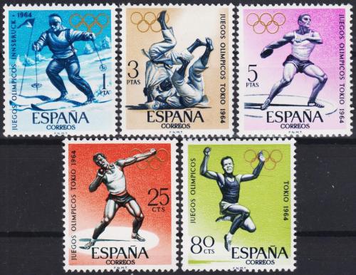 Poštovní známky Španìlsko 1964 Olympijské hry Mi# 1506-10