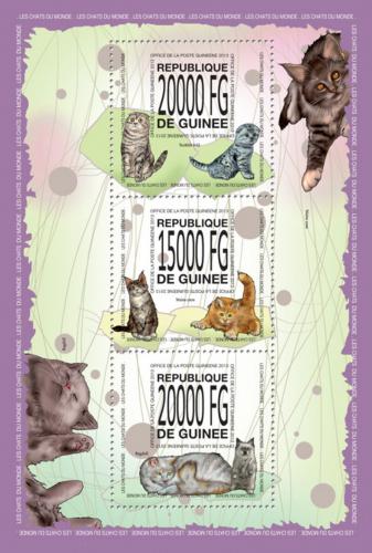 Poštovní známky Guinea 2013 Koèky Mi# 10105-07 Kat 22€