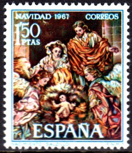 Poštovní známka Španìlsko 1967 Vánoce, umìní Mi# 1732