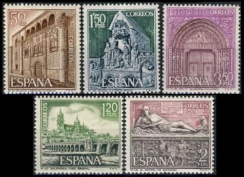 Poštovní známky Španìlsko 1968 Pamìtihodnosti Mi# 1765-69