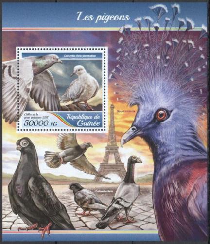 Poštovní známka Guinea 2017 Holubi Mi# Block 2810 Kat 20€