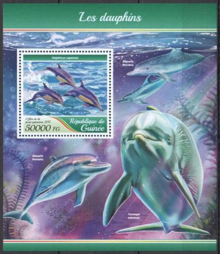 Poštovní známka Guinea 2017 Delfíni Mi# Block 2813 Kat 20€