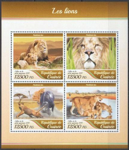 Poštovní známky Guinea 2017 Lvi Mi# 12600-03 Kat 20€