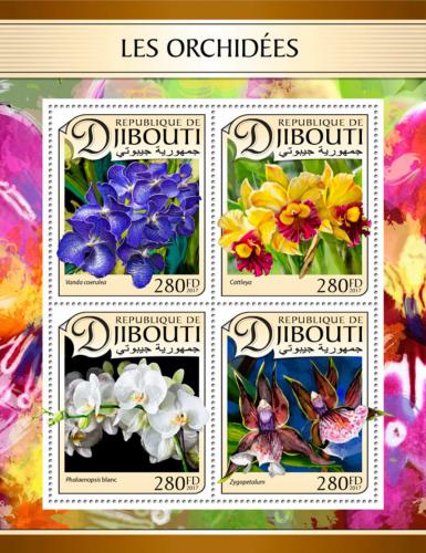 Poštovní známky Džibutsko 2017 Orchideje Mi# 1443-46 Kat 11€