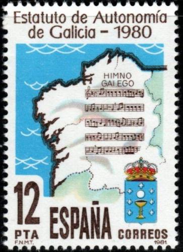 Potovn znmka panlsko 1981 Autonomie Galicie, 1. vro Mi# 2492 - zvtit obrzek