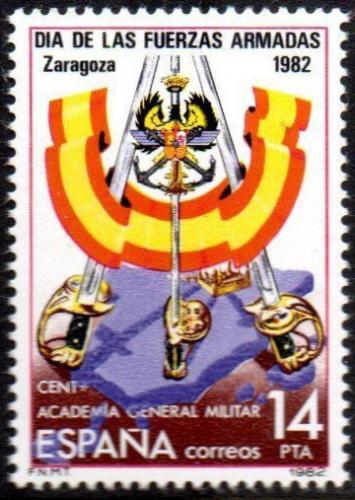 Poštovní známka Španìlsko 1982 Vojenská akademie v Zaragoze, 100. výroèí Mi# 2547
