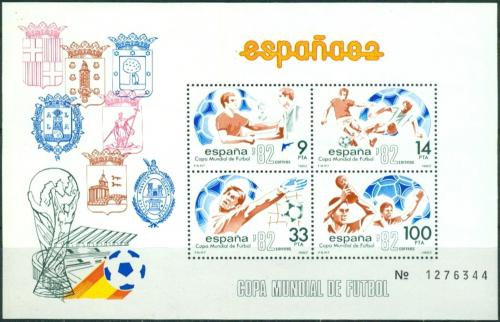 Poštovní známky Španìlsko 1982 MS ve fotbale Mi# Block 26