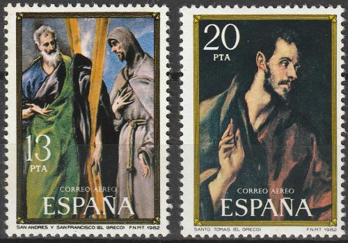 Potovn znmky panlsko 1982 Umn, El Greco Mi# 2552-53