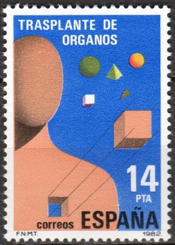 Poštovní známka Španìlsko 1982 Transplantace orgánù Mi# 2555