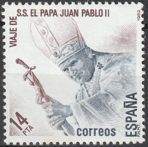 Poštovní známka Španìlsko 1982 Papež Jan Pavel II. Mi# 2561
