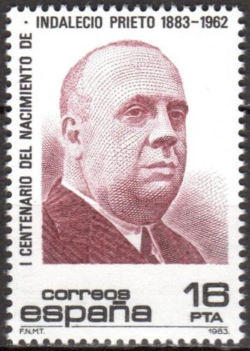 Poštovní známka Španìlsko 1983 Indalecio Prieto, politik Mi# 2617