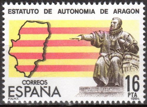 Potovn znmka panlsko 1984 Autonomie pro Aragonii Mi# 2626