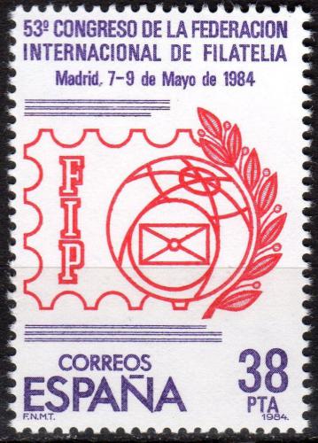 Potovn znmka panlsko 1984 Kongres FIP Mi# 2632