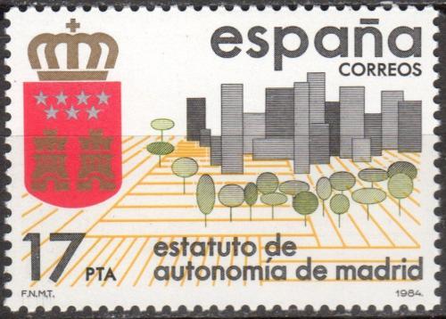 Poštovní známka Španìlsko 1984 Autonomie pro Madrid Mi# 2662