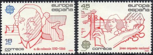 Poštovní známky Španìlsko 1985 Evropa CEPT, rok hudby Mi# 2671-72